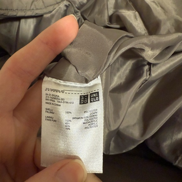 Uniqlo Taupe Quilted Puffer Coat - Picture 5 of 5